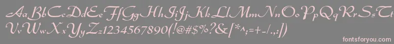 Dsadmiral Font – Pink Fonts on Gray Background
