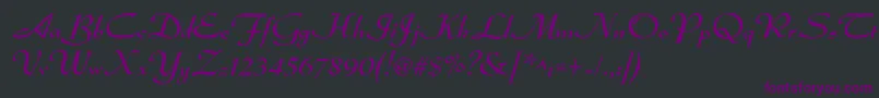 Dsadmiral Font – Purple Fonts on Black Background