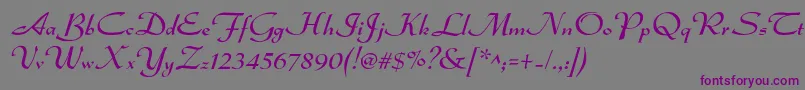 Dsadmiral Font – Purple Fonts on Gray Background
