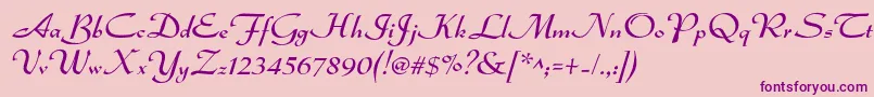Dsadmiral Font – Purple Fonts on Pink Background