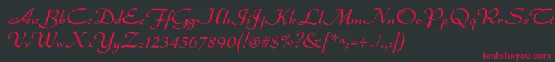 Dsadmiral Font – Red Fonts on Black Background