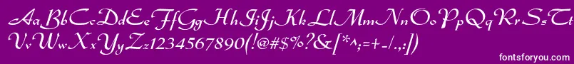 Dsadmiral Font – White Fonts on Purple Background