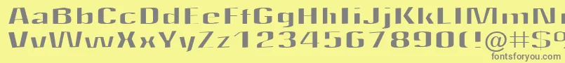 Czcionka Quantity – szare czcionki na żółtym tle