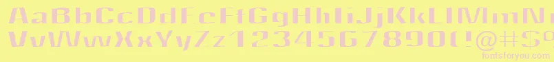 Quantity Font – Pink Fonts on Yellow Background