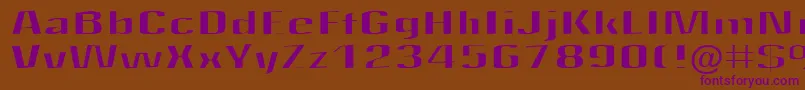 Quantity-Schriftart – Violette Schriften auf braunem Hintergrund