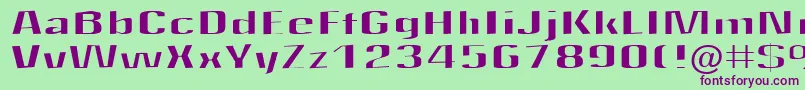 Quantity Font – Purple Fonts on Green Background