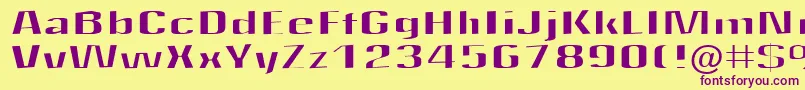 Quantity Font – Purple Fonts on Yellow Background