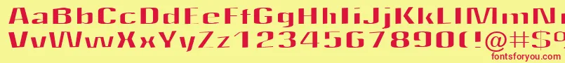 Quantity Font – Red Fonts on Yellow Background