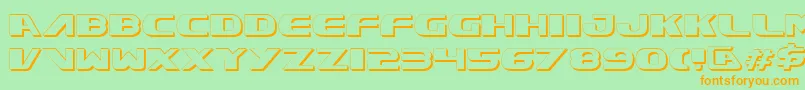 XcelsionShadow Font – Orange Fonts on Green Background