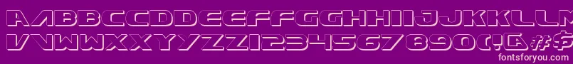 XcelsionShadow Font – Pink Fonts on Purple Background