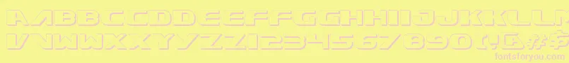 XcelsionShadow Font – Pink Fonts on Yellow Background