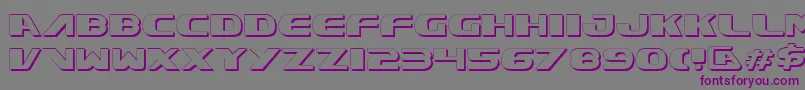 XcelsionShadow Font – Purple Fonts on Gray Background