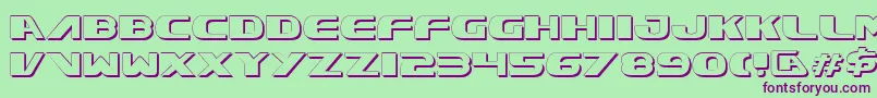 XcelsionShadow Font – Purple Fonts on Green Background