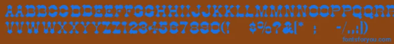 CottonwoodThin Font – Blue Fonts on Brown Background