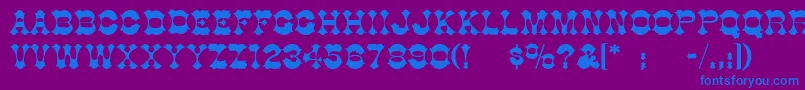 CottonwoodThin Font – Blue Fonts on Purple Background