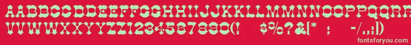 CottonwoodThin Font – Green Fonts on Red Background
