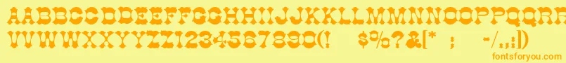 CottonwoodThin Font – Orange Fonts on Yellow Background