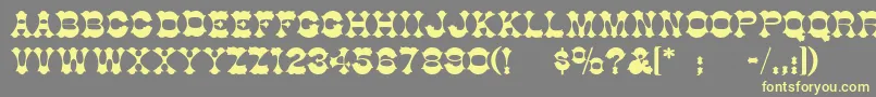 CottonwoodThin Font – Yellow Fonts on Gray Background