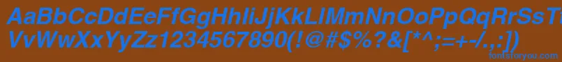 AghlvBi Font – Blue Fonts on Brown Background