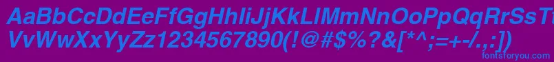 AghlvBi Font – Blue Fonts on Purple Background