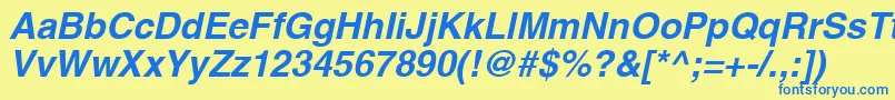 AghlvBi Font – Blue Fonts on Yellow Background