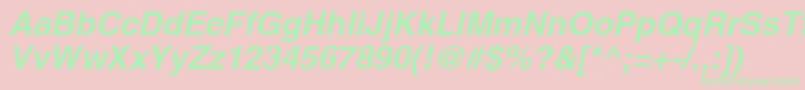 AghlvBi Font – Green Fonts on Pink Background