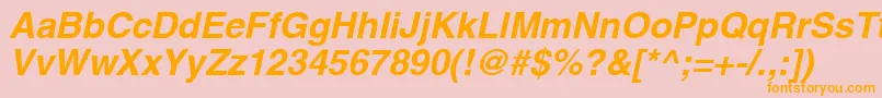 AghlvBi Font – Orange Fonts on Pink Background