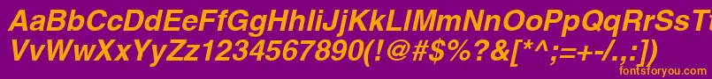 AghlvBi Font – Orange Fonts on Purple Background