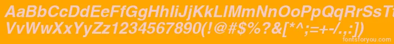 AghlvBi Font – Pink Fonts on Orange Background