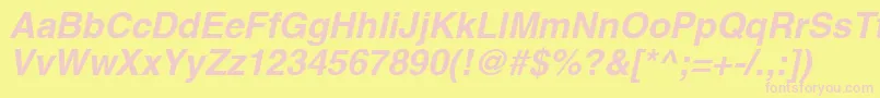 AghlvBi Font – Pink Fonts on Yellow Background