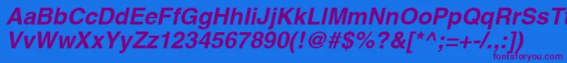 AghlvBi Font – Purple Fonts on Blue Background