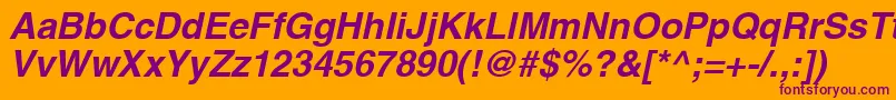 AghlvBi Font – Purple Fonts on Orange Background