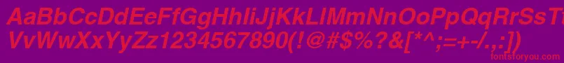 AghlvBi Font – Red Fonts on Purple Background