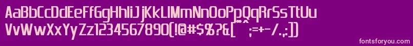 EmotionEngineBold Font – Pink Fonts on Purple Background