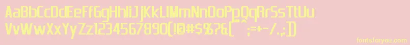 EmotionEngineBold Font – Yellow Fonts on Pink Background