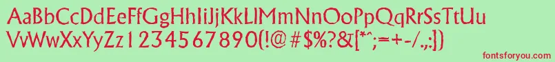 AdelonantiqueRegular Font – Red Fonts on Green Background