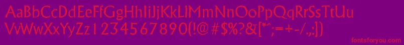 AdelonantiqueRegular Font – Red Fonts on Purple Background