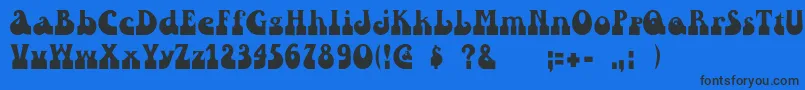 Шрифт Inkwell – чёрные шрифты на синем фоне
