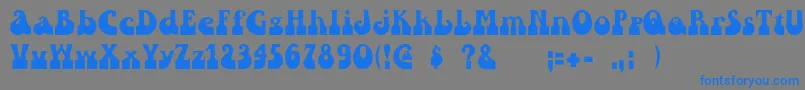 Inkwell Font – Blue Fonts on Gray Background