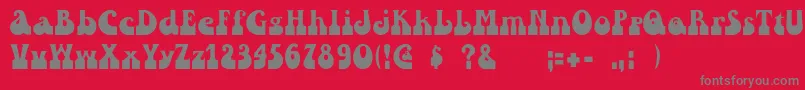Inkwell Font – Gray Fonts on Red Background
