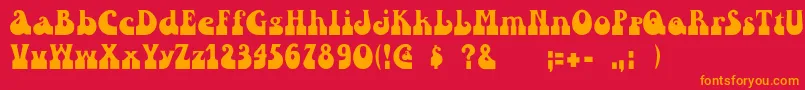 Inkwell Font – Orange Fonts on Red Background