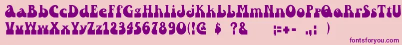 Inkwell Font – Purple Fonts on Pink Background