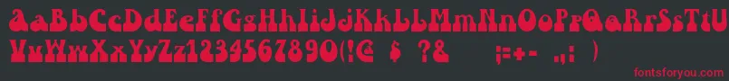 Inkwell Font – Red Fonts on Black Background