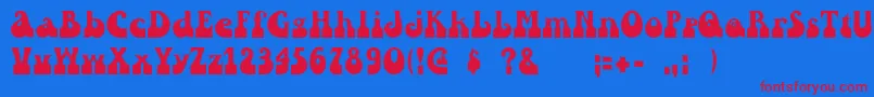 Inkwell Font – Red Fonts on Blue Background