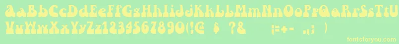 Inkwell Font – Yellow Fonts on Green Background