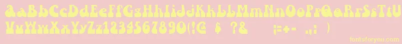 Inkwell Font – Yellow Fonts on Pink Background