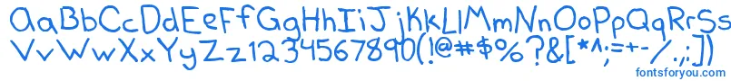Dearkelly2 Font – Blue Fonts on White Background
