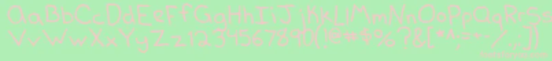 Dearkelly2 Font – Pink Fonts on Green Background