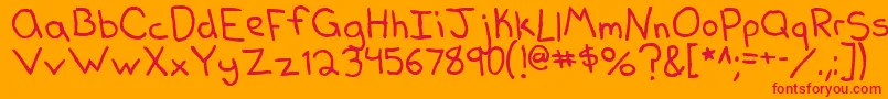 Dearkelly2 Font – Red Fonts on Orange Background
