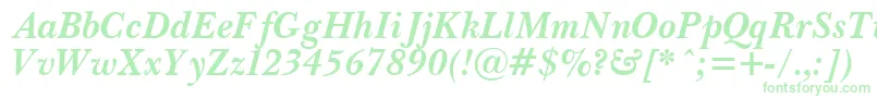 PasmaBoldItalic Font – Green Fonts on White Background